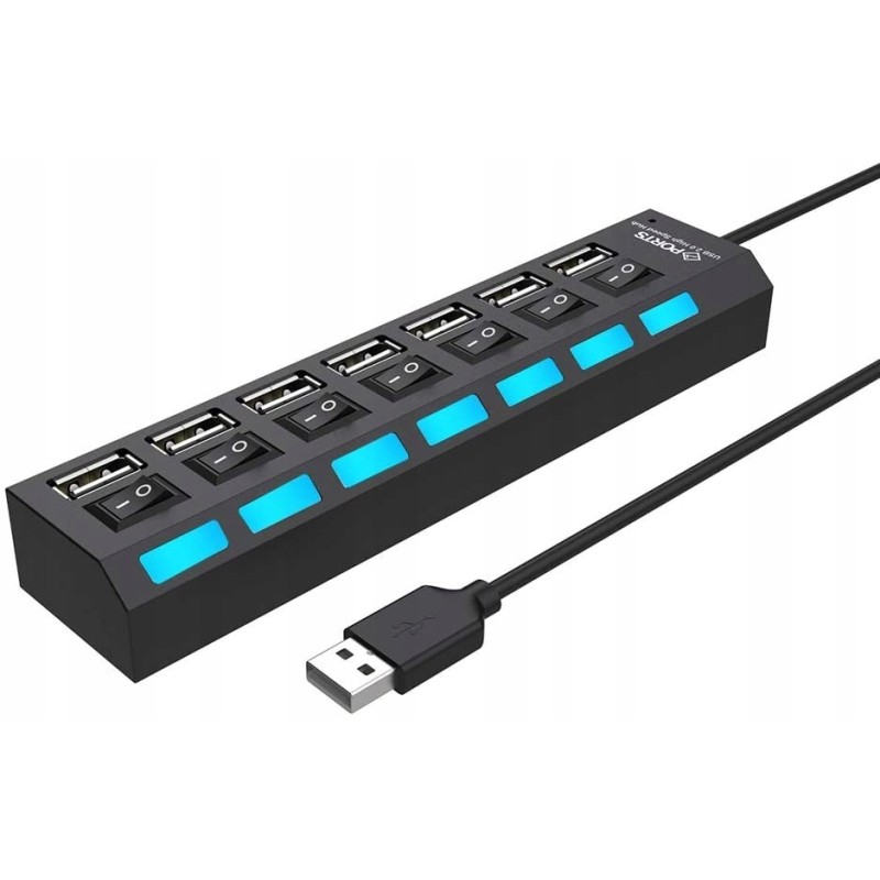 ROZGAŁĘŹNIK ROZDZIELACZ PORTÓW HUB USB 7X USB 2.0