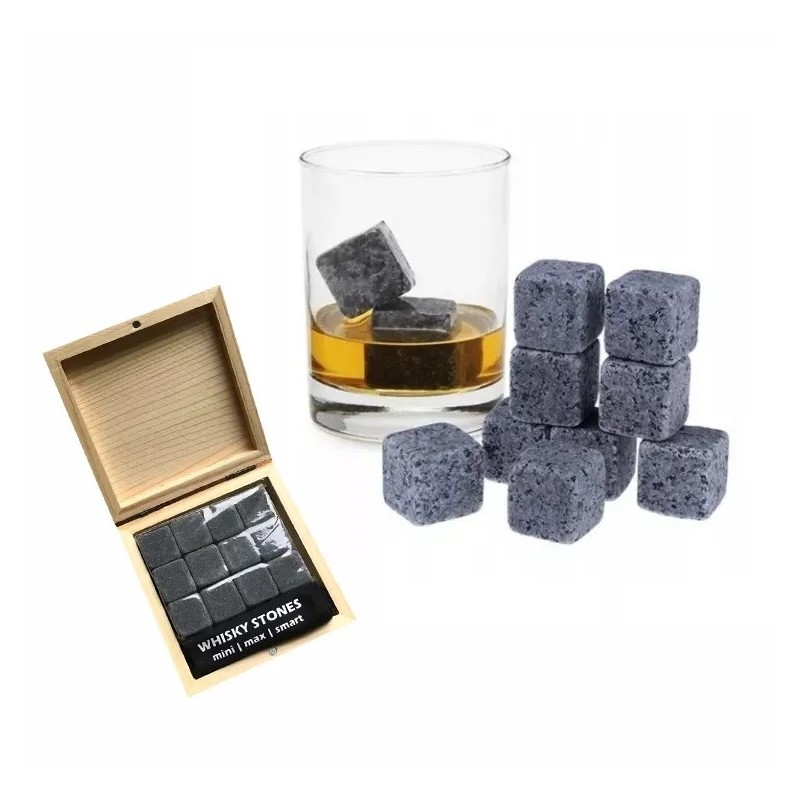 KAMIENIE STONES DO WHISKY KOSTKI SZKLANKI PREZENT 12szt