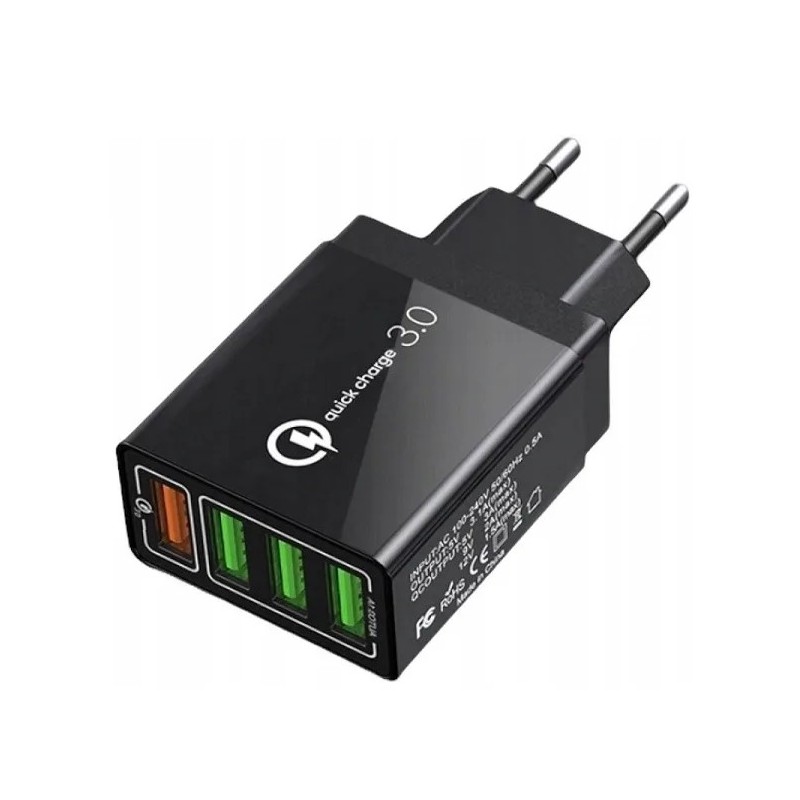 ŁADOWARKA SIECIOWA SZYBKA 4X USB QC 3 Quick Charge